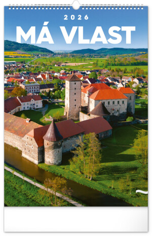 NOTIQUE Nástěnný kalendář Má vlast CZ 2026, 33 x 46 cm - Reklamnepredmety