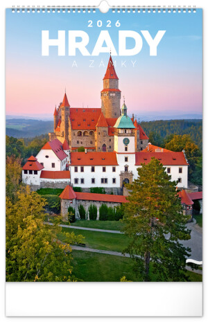 NOTIQUE Nástěnný kalendář Hrady a zámky CZ 2026, 33 x 46 cm - Reklamnepredmety