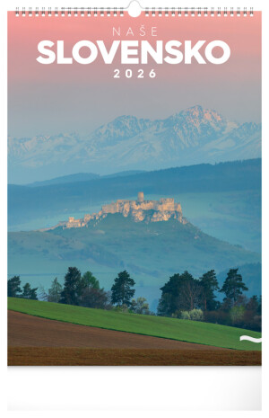 NOTIQUE Nástěnný kalendář Naše Slovensko 2026, 33 x 46 cm - Reklamnepredmety