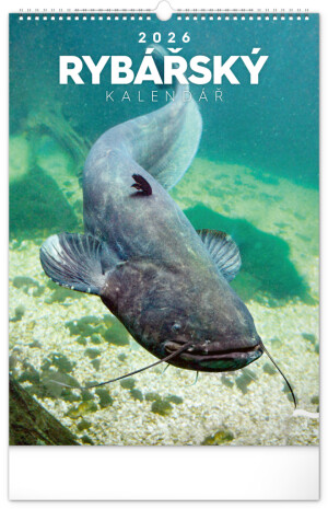NOTIQUE Nástěnný kalendář Rybářský CZ 2026, 33 x 46 cm - Reklamnepredmety
