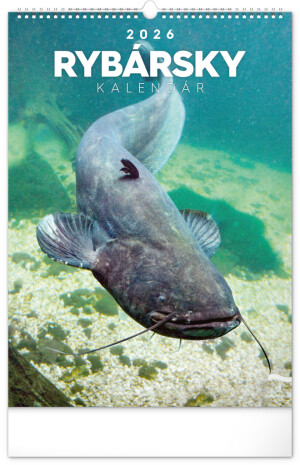 NOTIQUE Nástěnný kalendář Rybářský 2026, 33 x 46 cm - Reklamnepredmety