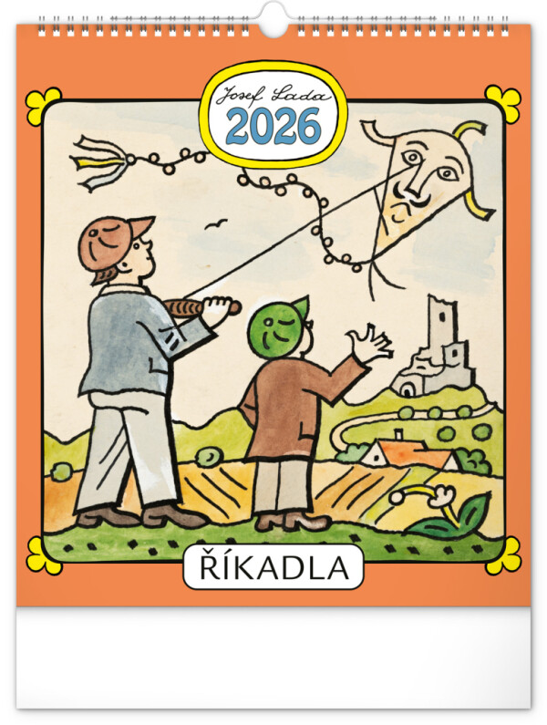 NOTIQUE Nástěnný kalendář Josef Lada – Říkadla CZ 2026, 30 x 34 cm