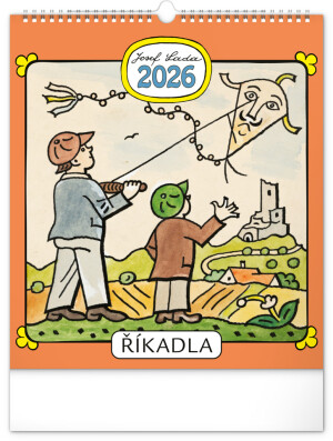 NOTIQUE Nástěnný kalendář Josef Lada – Říkadla CZ 2026, 30 x 34 cm - Reklamnepredmety