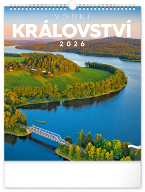 NOTIQUE Nástěnný kalendář Vodní království CZ 2026, 30 x 34 cm - Reklamnepredmety
