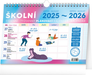 NOTIQUE Školský plánovací kalendár s háčikom CZ/SK 2026, 30 x 21 cm - Reklamnepredmety