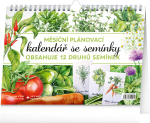 NOTIQUE Měsíční plánovací kalendář se semínky CZ 2026, 30 x 21 cm - Reklamnepredmety