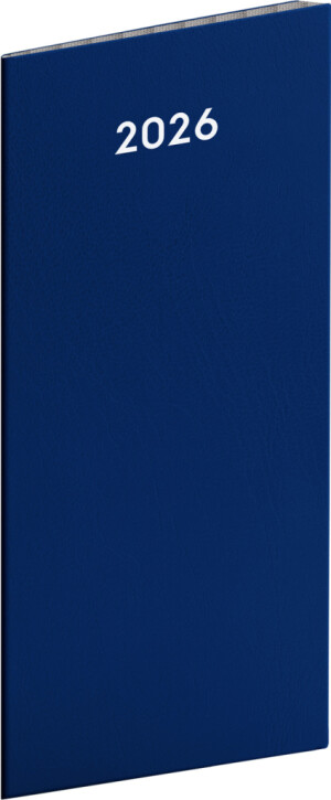 NOTIQUE Kapesní diář Modrý 2026, plánovací měsíční, 8 x 18 cm - Reklamnepredmety