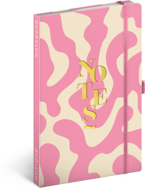 NOTIQUE Notes Růžová, linkovaná, 13 x 21 cm - Reklamnepredmety