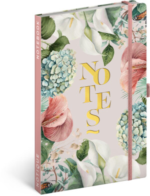 NOTIQUE Notes Lilie, linkovaný, 13 x 21 cm - Reklamnepredmety