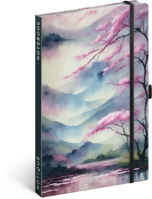 NOTIQUE Notes Sakura, linkovaný, 13 x 21 cm - Reklamnepredmety
