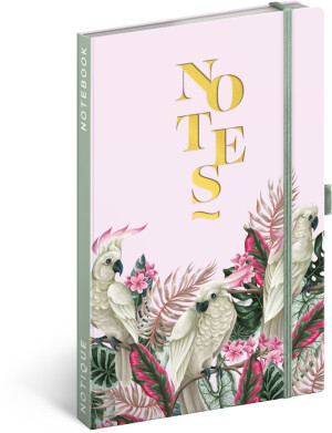 NOTIQUE Notes Kakadu, linkovaný, 13 x 21 cm - Reklamnepredmety