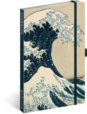 NOTIQUE Notes Katsushika Hokusai, linkovaný, 13 x 21 cm - Reklamnepredmety