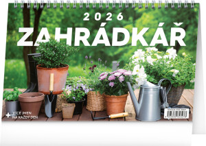 NOTIQUE Stolní kalendář Zahrádkář CZ 2026, 23,1 x 14,5 cm - Reklamnepredmety