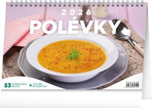 NOTIQUE Stolní kalendář Polévky CZ 2026, 23,1 x 14,5 cm - Reklamnepredmety