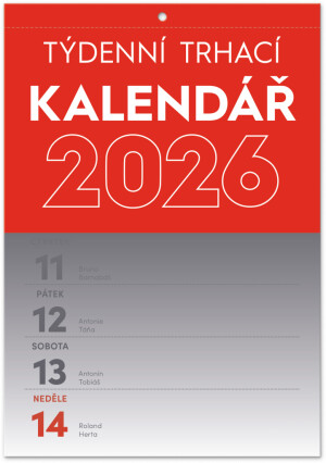 NOTIQUE Nástěnný kalendář Trhací týdenní CZ 2026, A5 - Reklamnepredmety