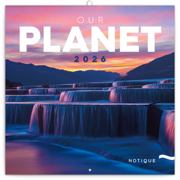 NOTIQUE Poznámkový kalendář Naše planeta 2026, 30 x 30 cm