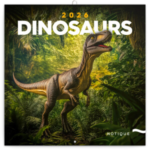 NOTIQUE Poznámkový kalendář Dinosauři 2026, 30 x 30 cm - Reklamnepredmety