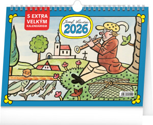 NOTIQUE Stolní kalendář Josef Lada CZ 2026, 30 x 21 cm - Reklamnepredmety