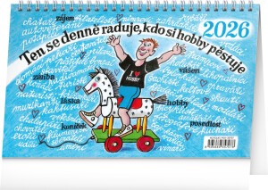 NOTIQUE Stolní kalendář Naše hobby CZ 2026 – Kamila Skopová, 23,1 x 14,5 cm - Reklamnepredmety