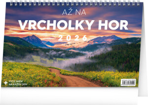 NOTIQUE Stolní kalendář Až na vrcholky hor CZ 2026, 23,1 x 14,5 cm - Reklamnepredmety