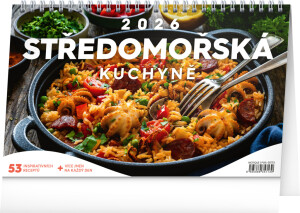 NOTIQUE Stolní kalendář Středomořská kuchyně CZ 2026, 23,1 x 14,5 cm - Reklamnepredmety