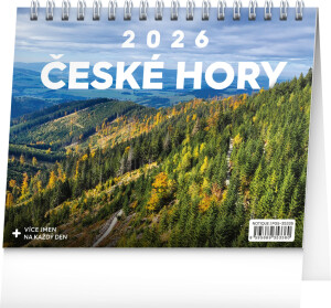 NOTIQUE Stolní kalendář České hory CZ 2026, 16,5 x 13 cm - Reklamnepredmety