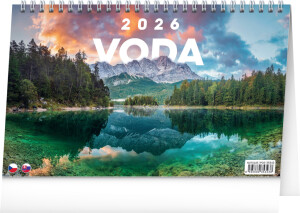 NOTIQUE Stolní kalendář Voda CZ/SK 2026, 23,1 x 14,5 cm - Reklamnepredmety