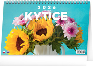 NOTIQUE Stolní kalendář Kytice CZ/SK 2026, 23,1 x 14,5 cm - Reklamnepredmety