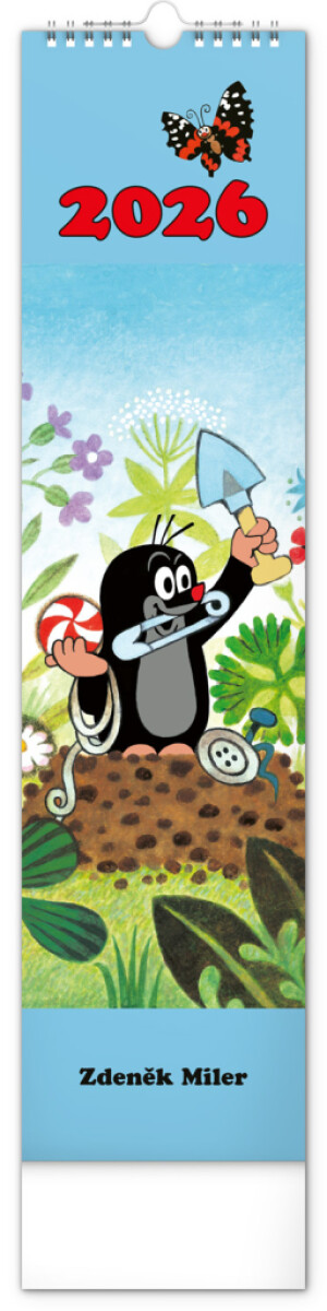 NOTIQUE Nástěnný kalendář Krtek CZ/SK 2026, 12 x 48 cm - Reklamnepredmety