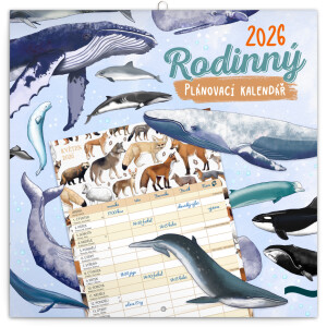 NOTIQUE Rodinný plánovací kalendář Animalium CZ 2026, 30 x 30 cm - Reklamnepredmety