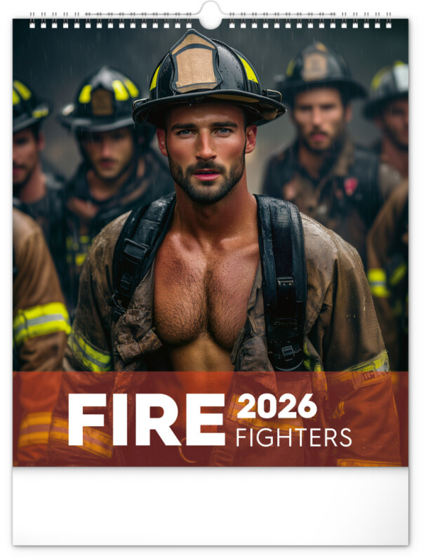 Nástěnný kalendář Dreamy Firefighters 2026, 30 x 34 cm