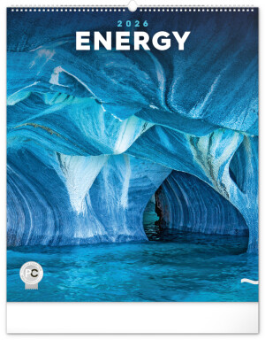NOTIQUE Nástěnný kalendář Energie 2026, 48 x 56 cm - Reklamnepredmety