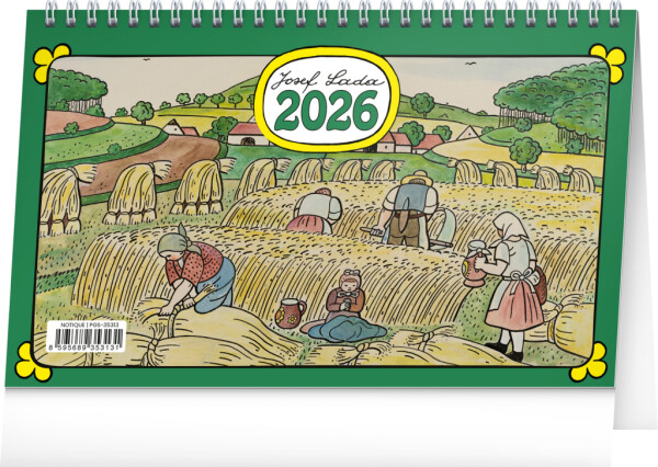 NOTIQUE Stolní kalendář Josef Lada CZ 2026, 23,1 x 14,5 cm