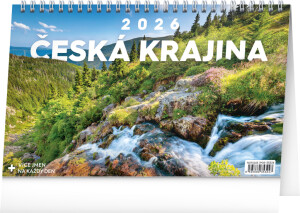 NOTIQUE Stolní kalendář Česká země CZ 2026, 23,1 x 14,5 cm - Reklamnepredmety
