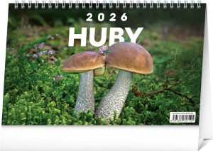 NOTIQUE Stolní kalendář Houby 2026, 23,1 x 14,5 cm - Reklamnepredmety