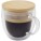 Skleněný hrnek Lenora s objemem 250 ml a bambusovým víčkem - 11341901 - variant PF 11341901