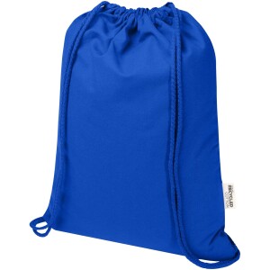 Taška Oregon Blend z recyklovaného GRS so gramážou 140 g/m² so sťahovacou šnúrkou a objemom 5 l - Reklamnepredmety