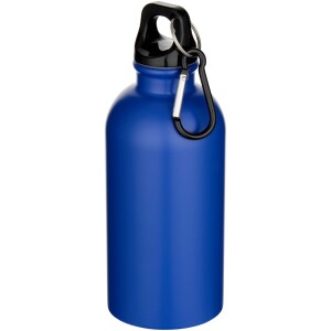 400ml jednostěnná láhev na vodu Oregon z nerezové oceli s certifikací RCS, karabinou a matnou povrchovou úpravou - Reklamnepredmety