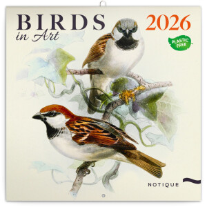NOTIQUE Poznámkový kalendář Ptáčci 2026, 30 x 30 cm - Reklamnepredmety