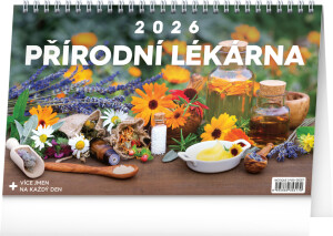 NOTIQUE Stolní kalendář Přírodní lékárna CZ 2026, 23,1 x 14,5 cm - Reklamnepredmety