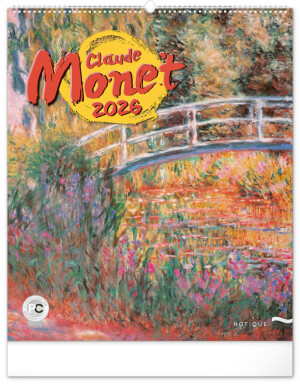 NOTIQUE Nástěnný kalendář Claude Monet 2026, 48 x 56 cm - Reklamnepredmety