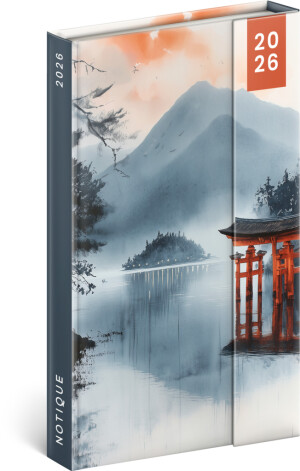 NOTIQUE Týdenní magnetický diář Japonsko 2026, 13 x 21 cm - Reklamnepredmety