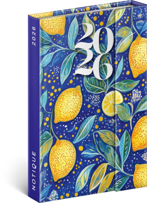NOTIQUE Týdenní magnetický diář Citrony 2026, 11 x 16 cm - Reklamnepredmety