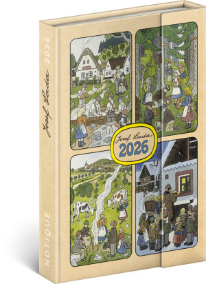 NOTIQUE Týdenní magnetický diář Josef Lada 2026, 11 x 16 cm - Reklamnepredmety