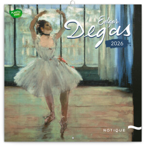 NOTIQUE Poznámkový kalendář Edgar Degas 2026, 30 x 30 cm - Reklamnepredmety