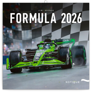 NOTIQUE Poznámkový kalendář Formule – Jiří Křenek 2026, 30 x 30 cm - Reklamnepredmety