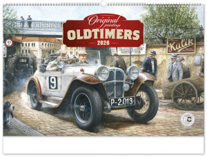 NOTIQUE Nástěnný kalendář Oldtimers – Václav Zapadlík 2026, 64 x 42 cm - Reklamnepredmety