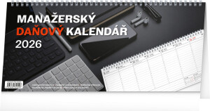 NOTIQUE Stolní kalendář Manažerský daňový CZ 2026, 33 x 14,5 cm - Reklamnepredmety