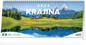 NOTIQUE Stolní kalendář Země CZ 2026 – 14-denní, 33 x 14,5 cm - Reklamnepredmety