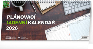 NOTIQUE Stolní kalendář Pracovní CZ 2026 – 14-denní, 33 x 14,5 cm - Reklamnepredmety